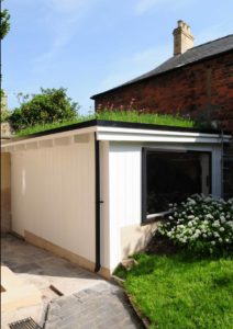 "Den" extension with a wildflower turf green roof.